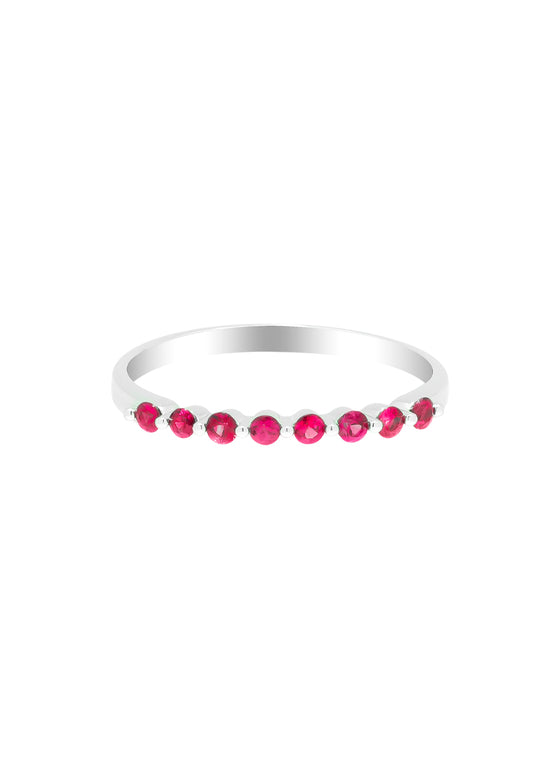 TOMEI Ruby Eternity Ring, White Gold 750