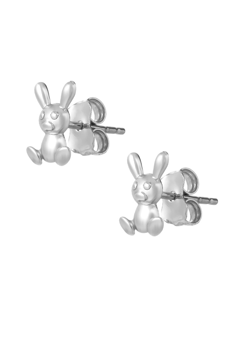 TOMEI Mr. Rabbit Earrings, White Gold 585