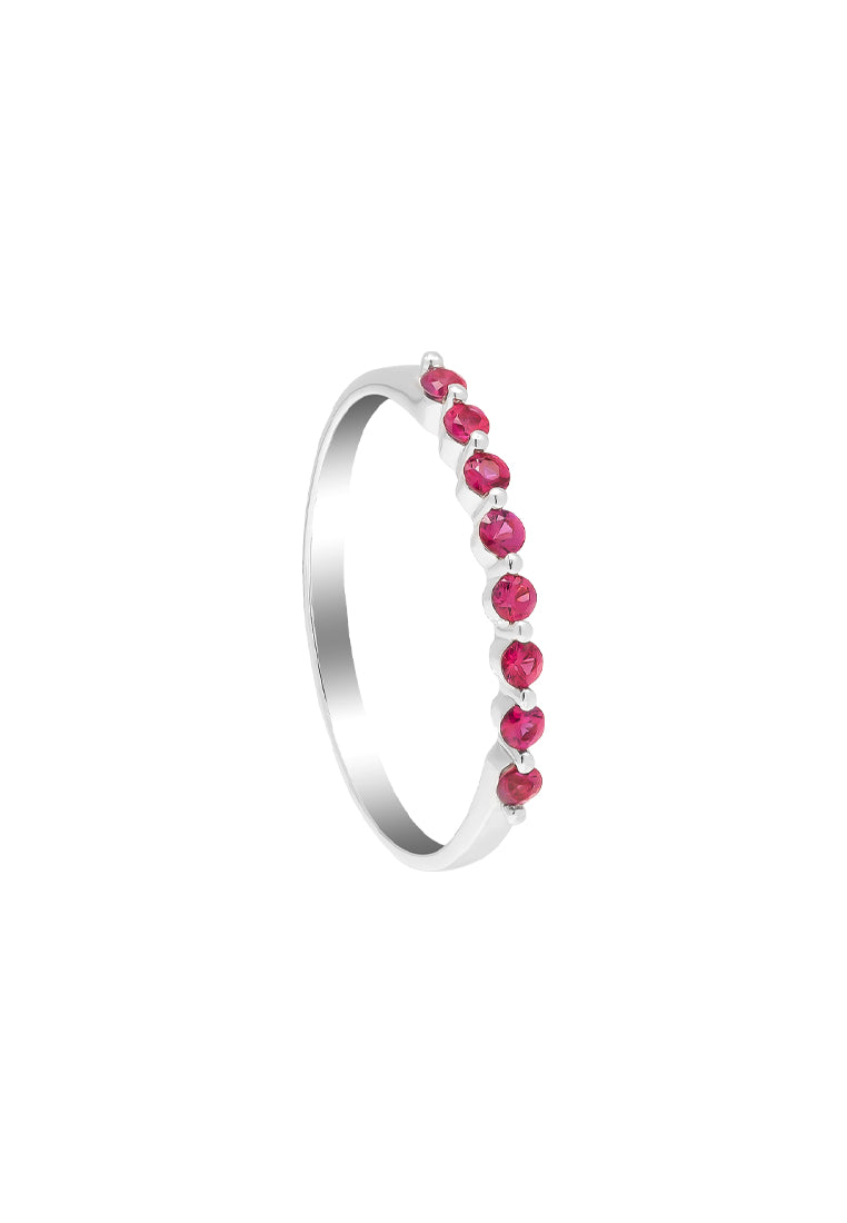 TOMEI Ruby Eternity Ring, White Gold 750