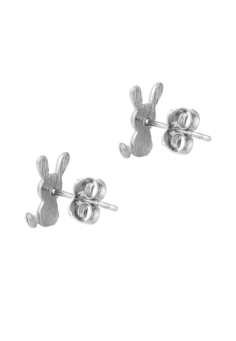 TOMEI Mr. Rabbit Earrings, White Gold 585