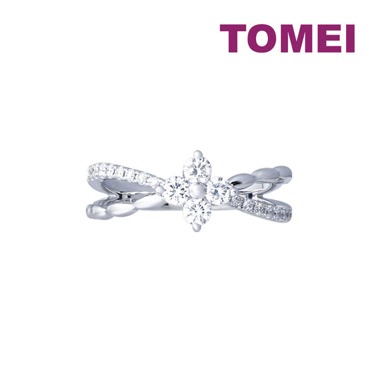 TOMEI 【爱的光辉】Brilliant Love Ring, White Gold 750