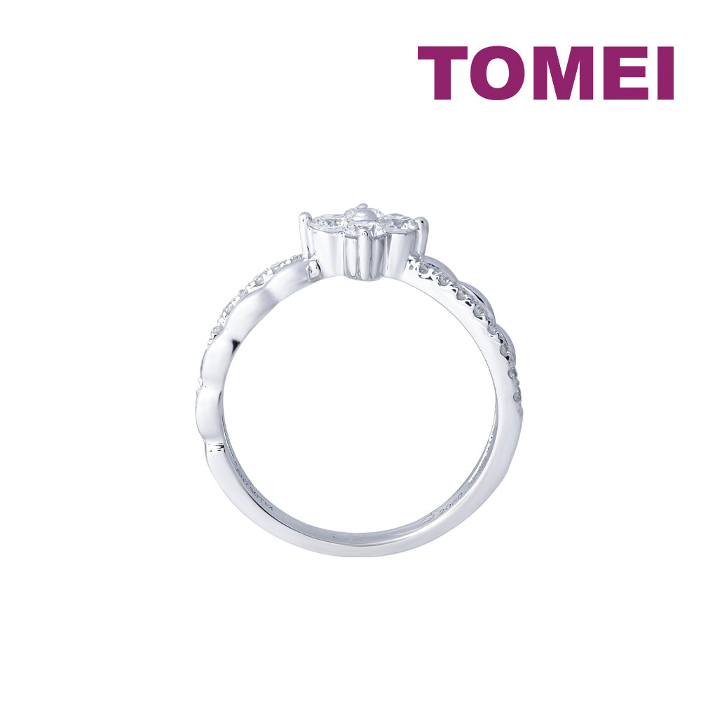 TOMEI 【爱的光辉】Brilliant Love Ring, White Gold 750