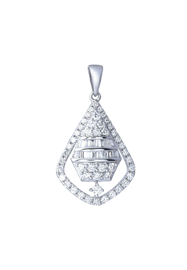 TOMEI 【爱的浪漫点滴】Romantic Droplet Pendant, White Gold 750