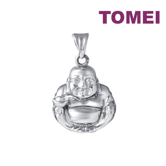 TOMEI Buddha Pendant, White Gold 375