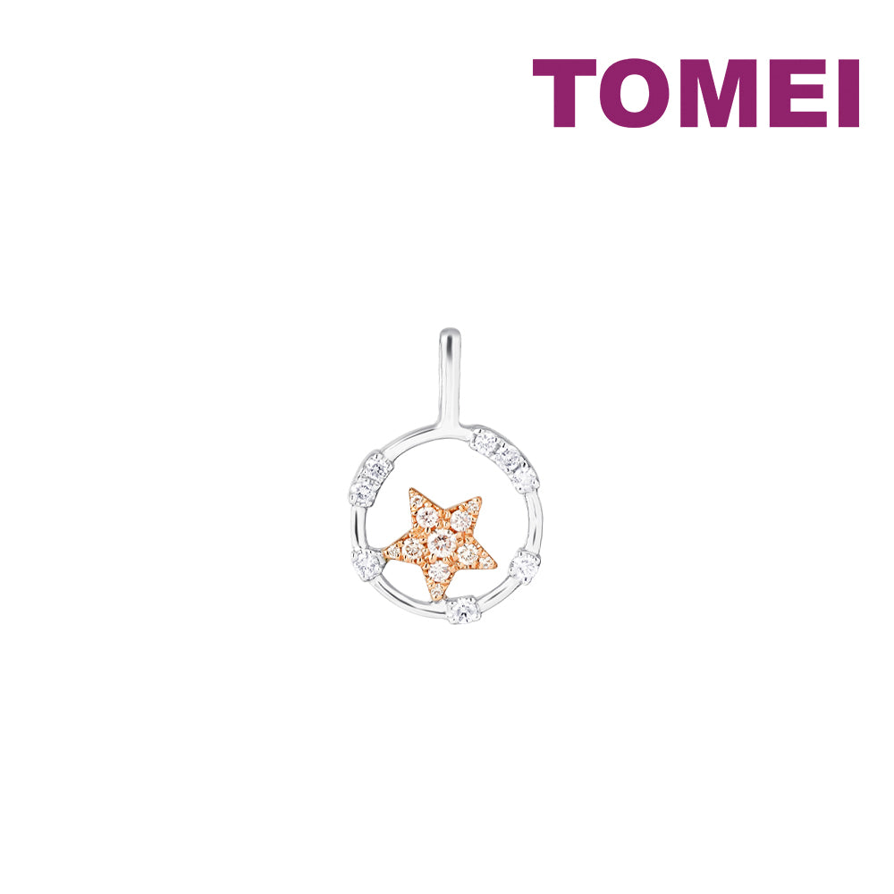 TOMEI Sparkle Serenity Collection DIamond Pendant, White+Rose Gold 585
