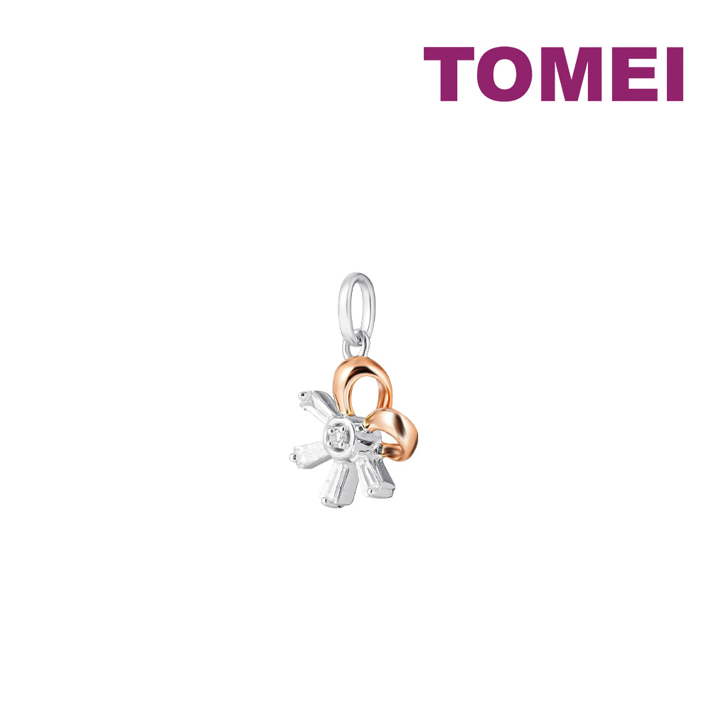 TOMEI Sparkle Serenity Collection DIamond Pendant, White+Rose Gold 585