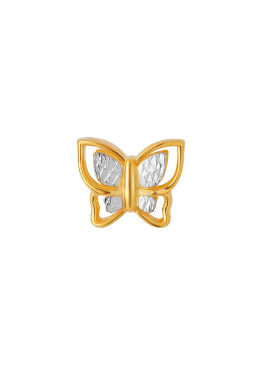 TOMEI Butterfly Charm, Yellow Gold 916 (TM-YG1048P-2C)