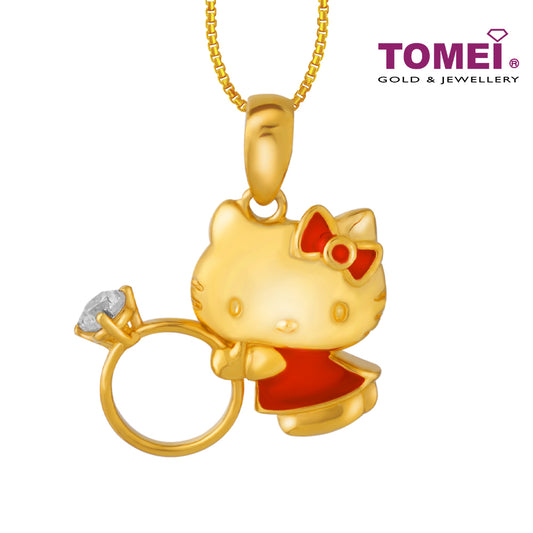 TOMEI x Hello Kitty with Ring Pendant, Yellow Gold 916