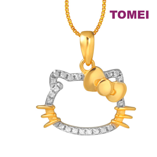 TOMEI X SANRIO Dual-Tone Hello Kitty Pendant, Yellow Gold 916