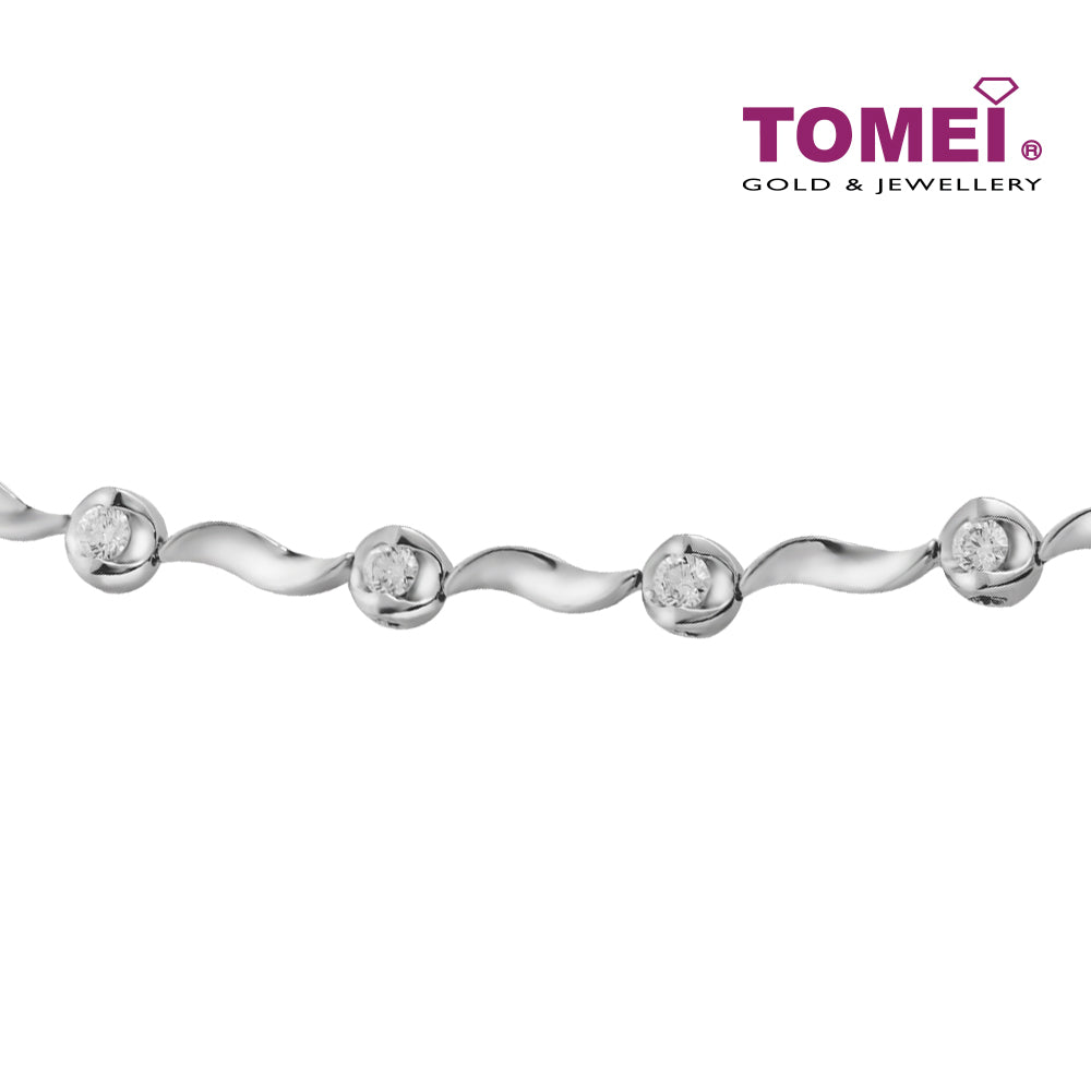 TOMEI Frontispiece of Spectacular Sparks Bracelet, Diamond White Gold 750 (DM0012510)