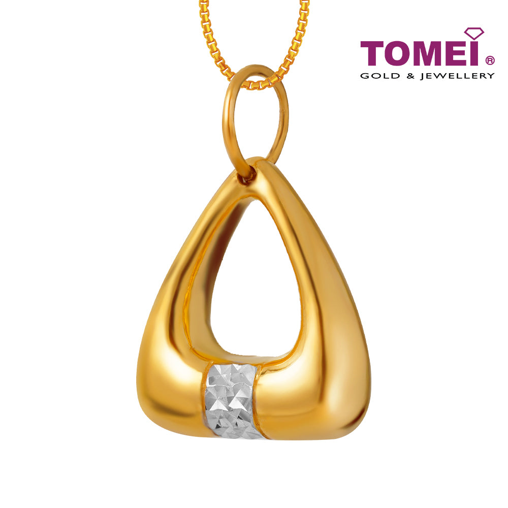 TOMEI The Triangolo Pendant, Yellow Gold 916