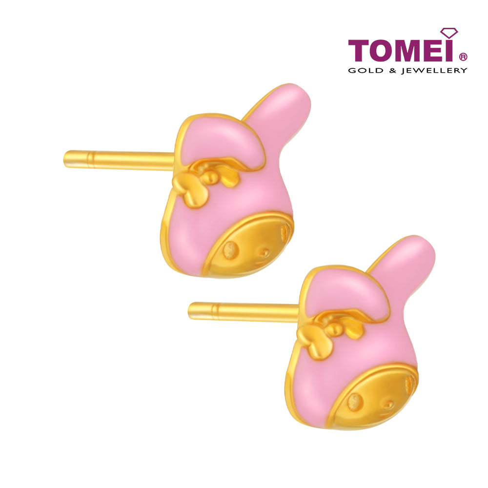 TOMEI My Melody Earrings, Yellow Gold 916