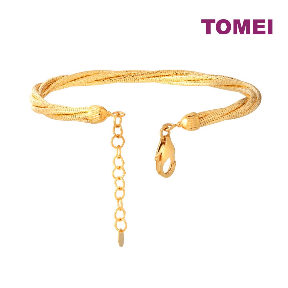 TOMEI Lusso Italia Twist Bangle, Yellow Gold 916