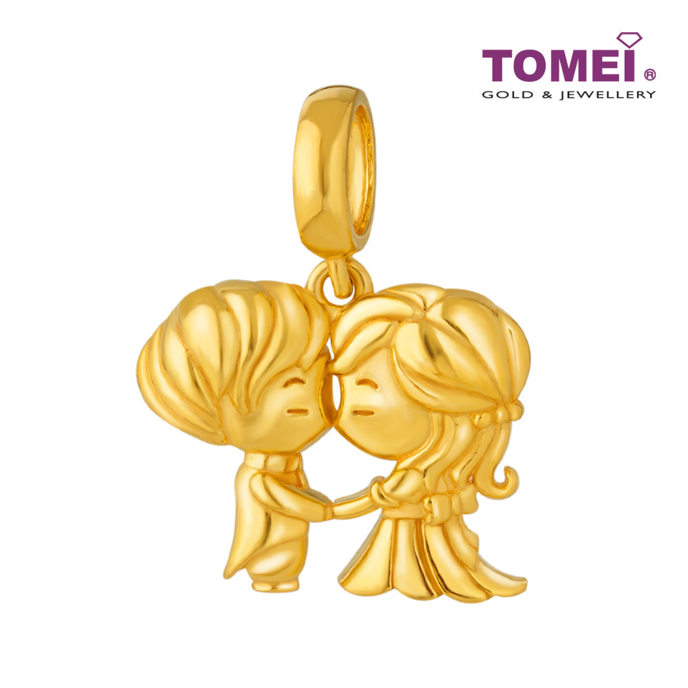 Tomei Hand In Hand Forever Charm Yellow Gold 916 Tomei