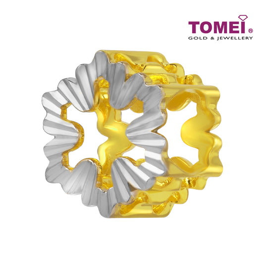 TOMEI Dual-Tone Snow Charm, Yellow Gold 916
