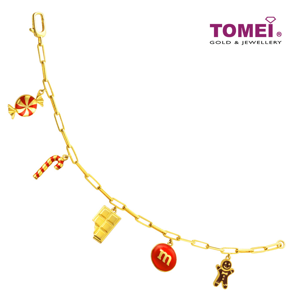 TOMEI Candy And Gingerman Bracelet, Yellow Gold 916