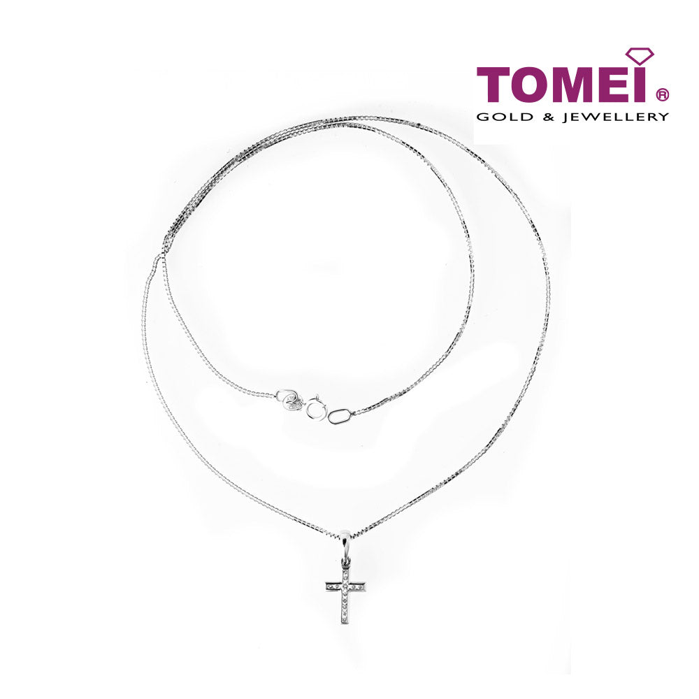 TOMEI Hope and Glory Pendant Set, White Gold 585 (P3344)