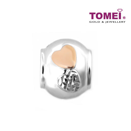TOMEI Minimalistic Heart Charm, White Gold 585 (P5316/MF300/MF319)