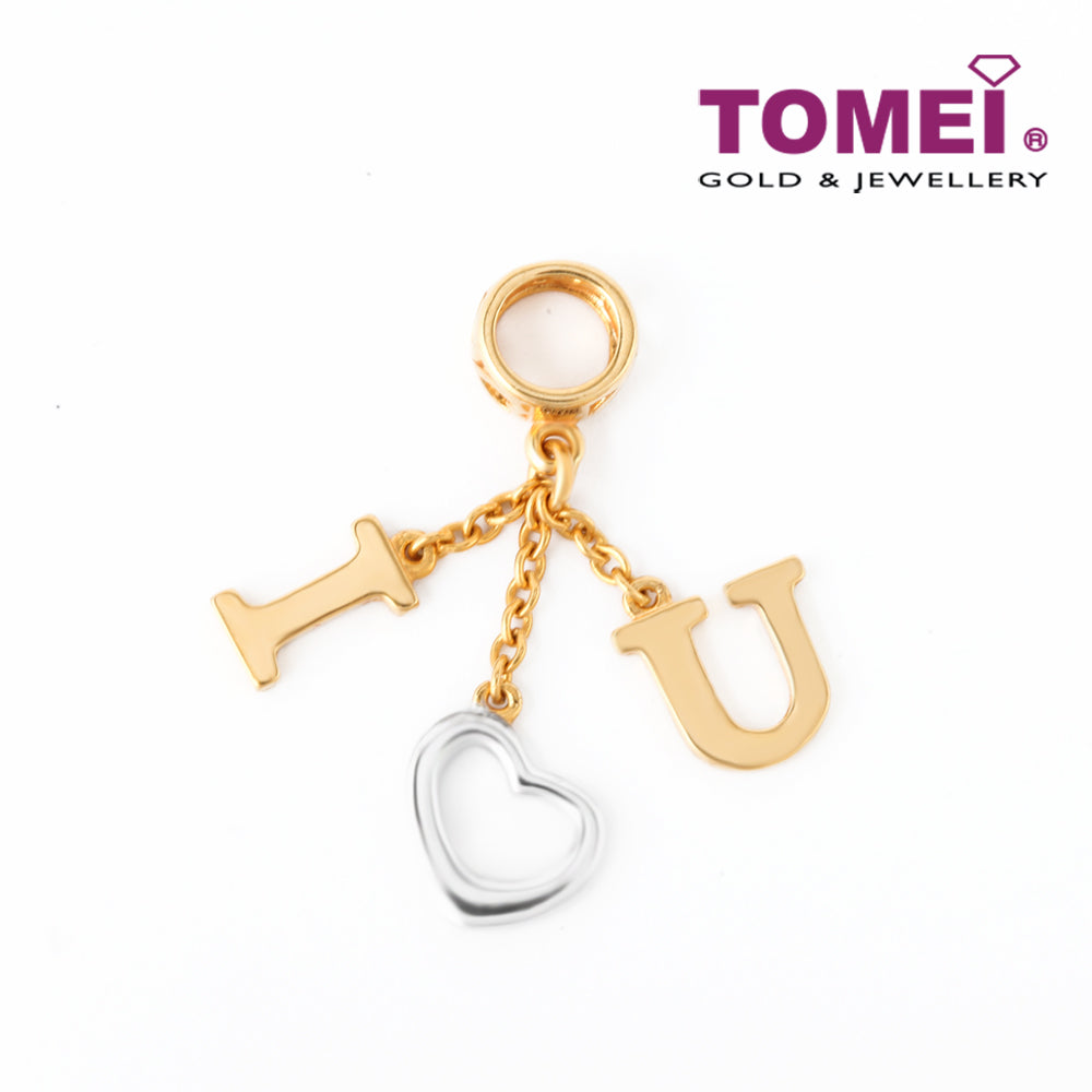 [TOMEI Online Exclusive] I Love You Charm - Colors of Memories, Yellow Gold 916