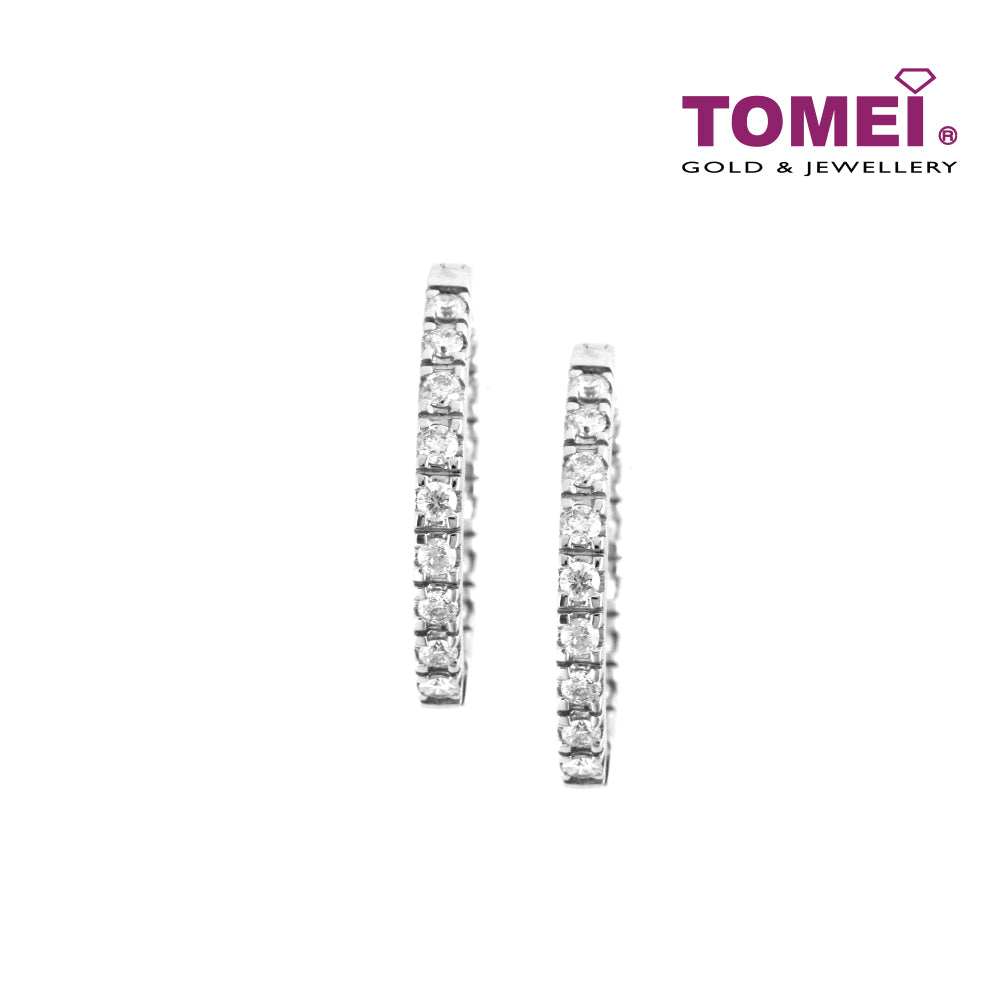 TOMEI Earrings, Diamond White Gold 750 (E181)