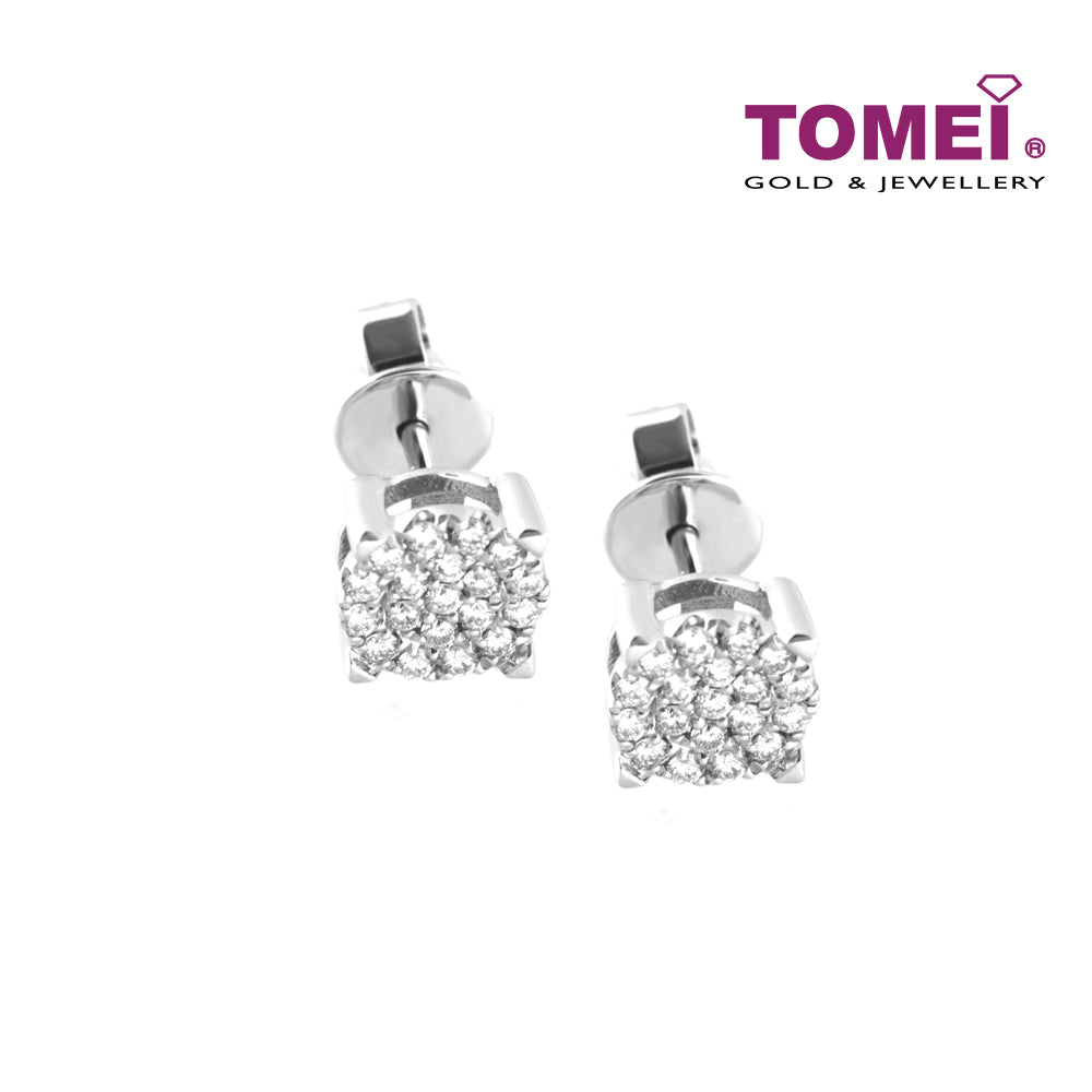 TOMEI Earrings, Diamond White Gold 750 (E1747)