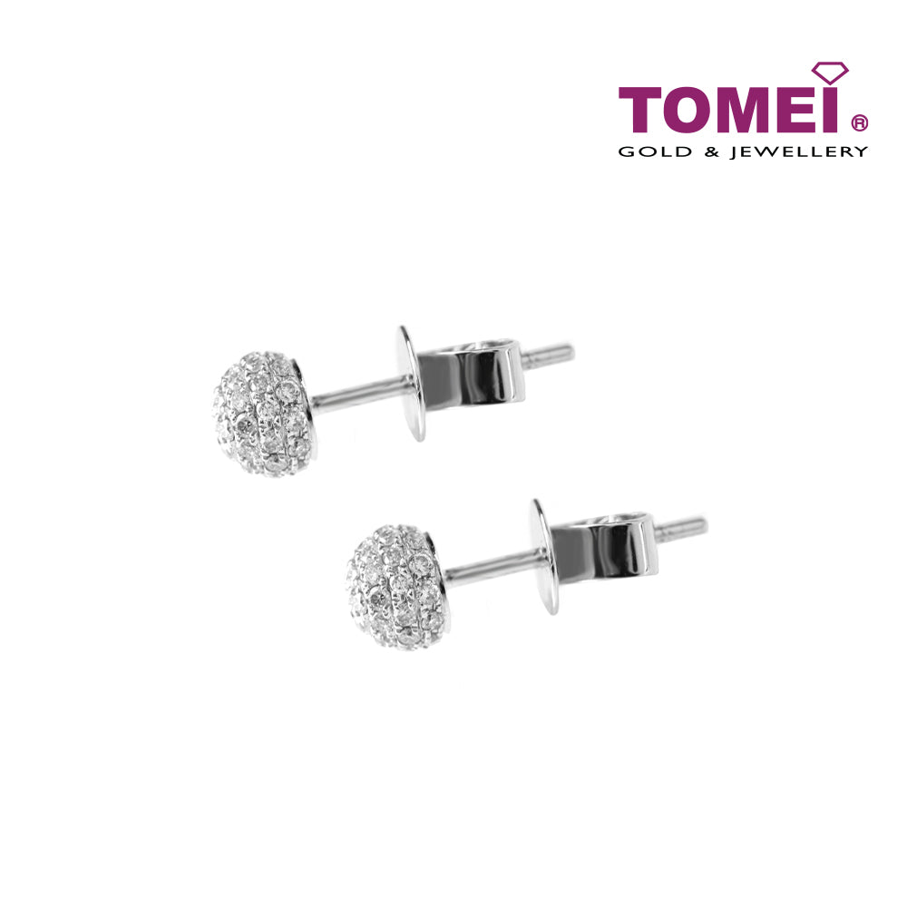 TOMEI Sparkling Balls Earrings, Diamond White Gold 750 (DQ0048499)