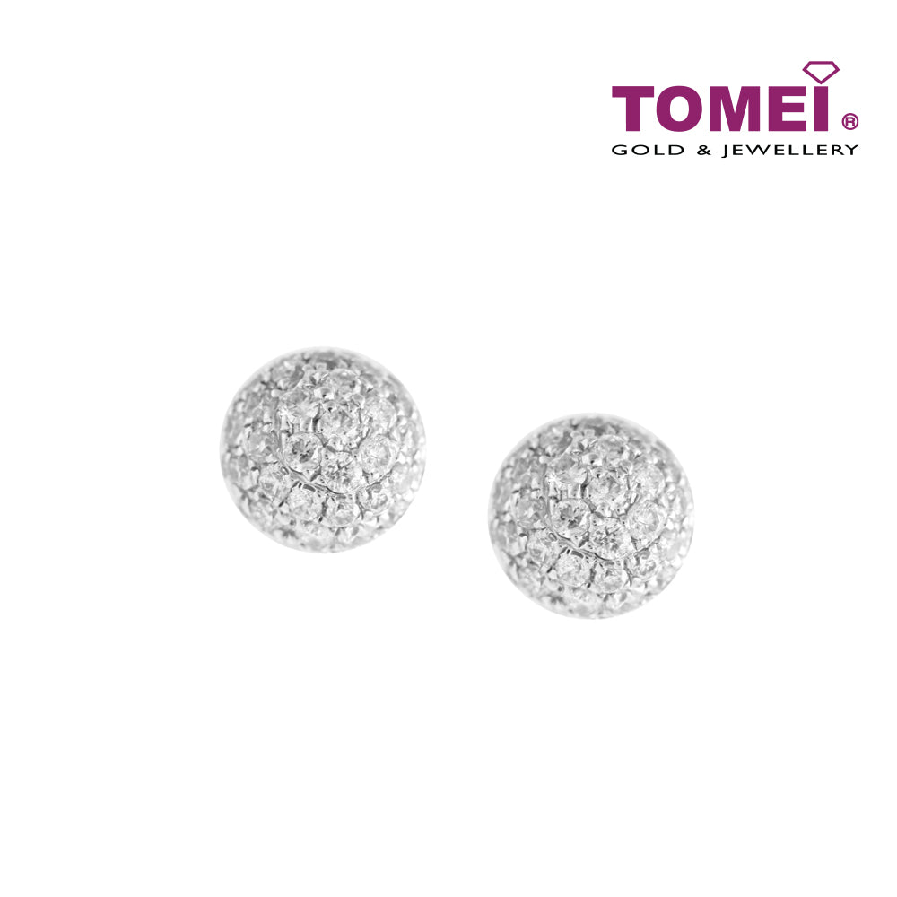 TOMEI Sparkling Balls Earrings, Diamond White Gold 750 (DQ0048499)