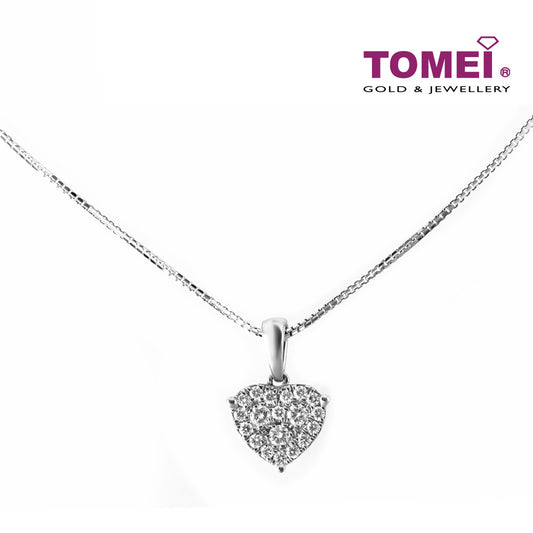 TOMEI Pendant Set, Diamond White Gold 585 (P4569)