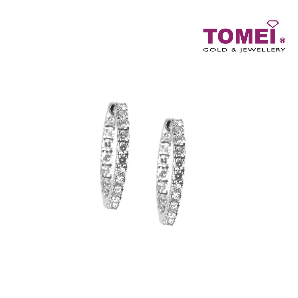 TOMEI Earrings, Diamond White Gold 750 (E744)