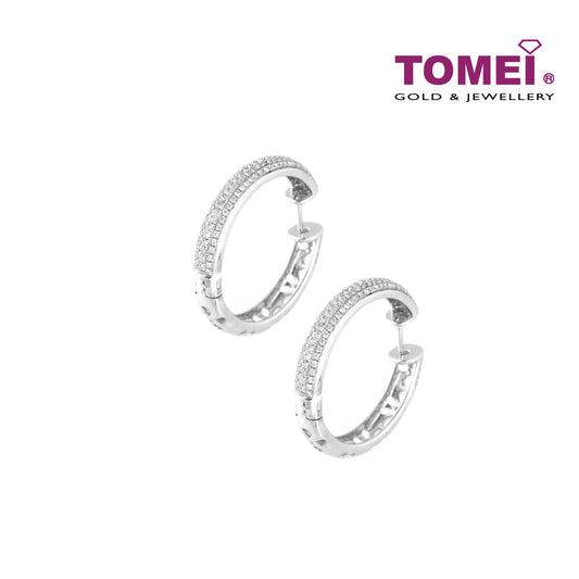 TOMEI Earrings, Diamond White Gold 750 (E810)