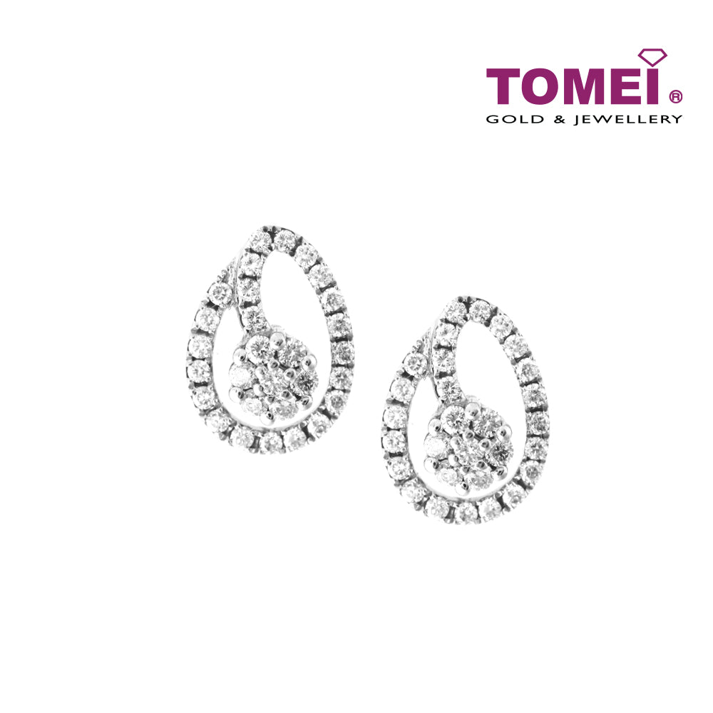 TOMEI Pizzazz in Luminous Radiance Earrings, Diamond White Gold 750 (E979)