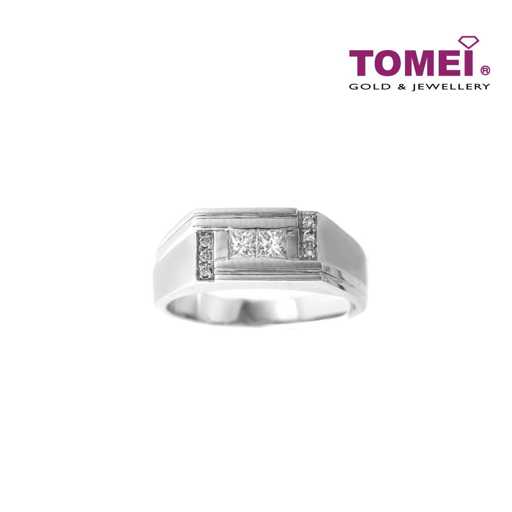 TOMEI Ring For Him, Diamond White Gold 750 (R1269)