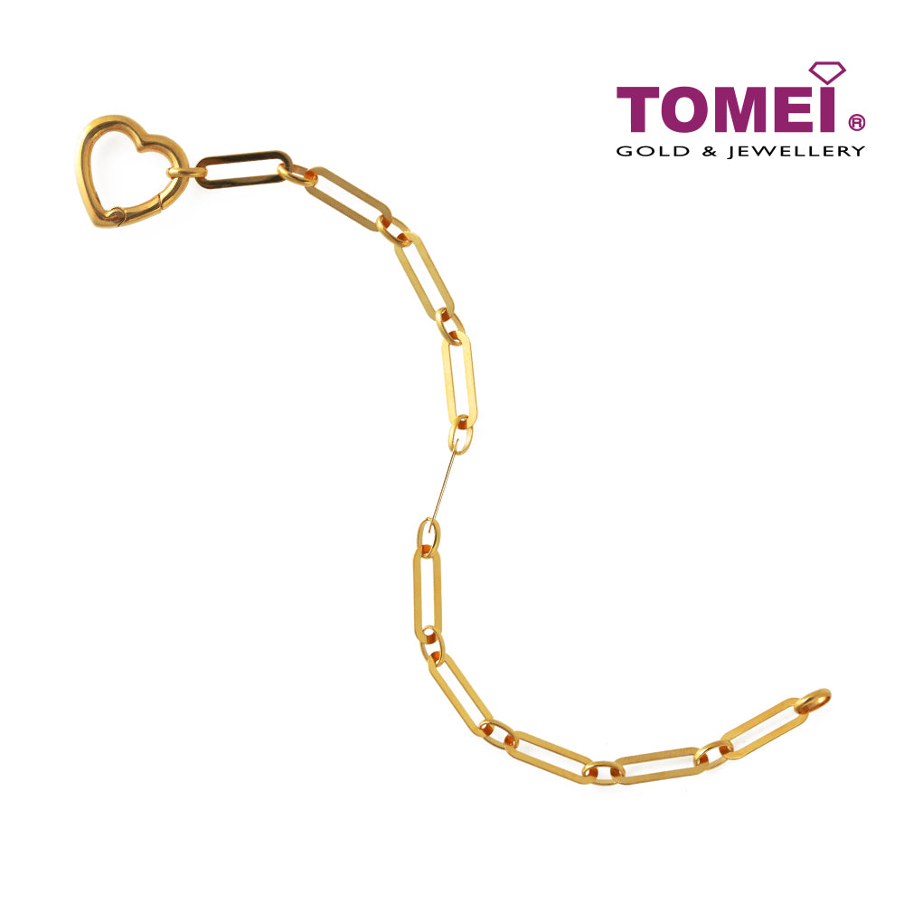 TOMEI Bracelet of Heart in Infinite Continuum, Yellow Gold 916