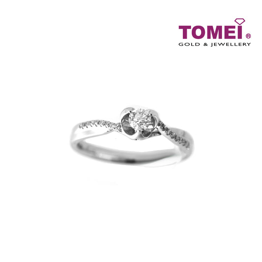 TOMEI The Floriated Knot Ring, Diamond White Gold 750 (R3401)