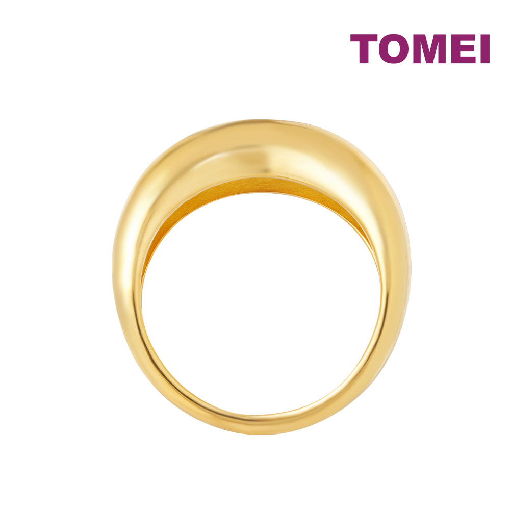 TOMEI Anastasia Sophisticated Curved Ring, Yellow Gold 916