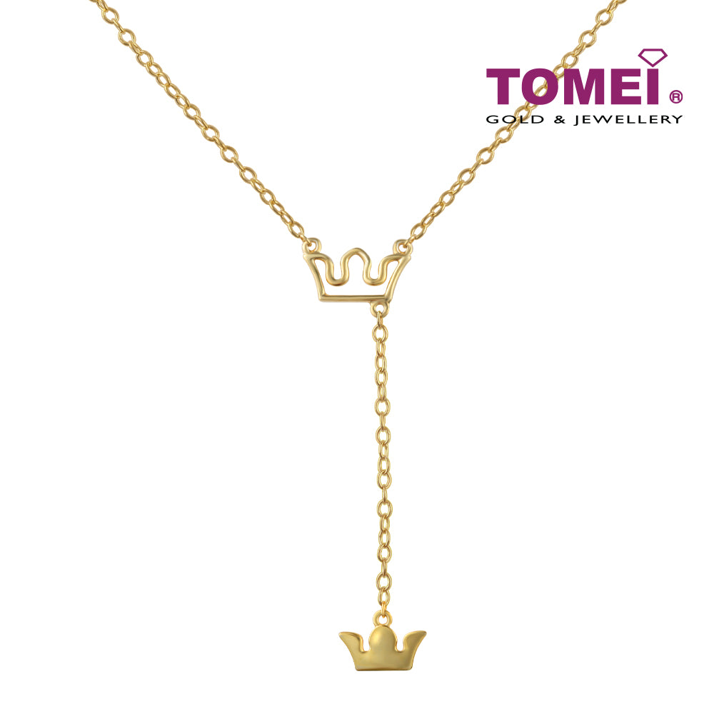 TOMEI Crown Princess Necklace, Yellow Gold 916