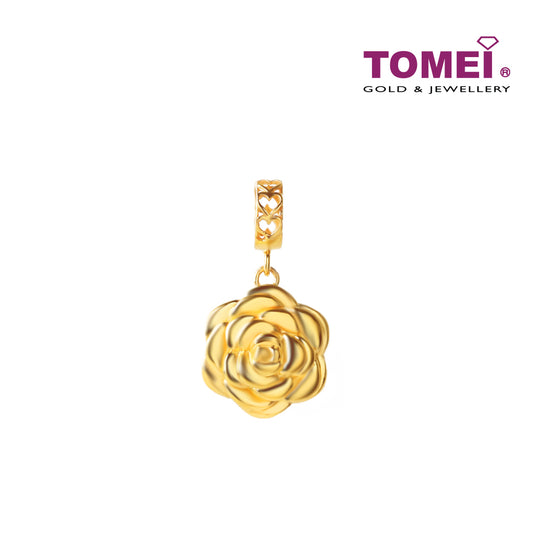 [TOMEI Online Exclusive] Rose of Everlasting Love Charm, Yellow Gold 916