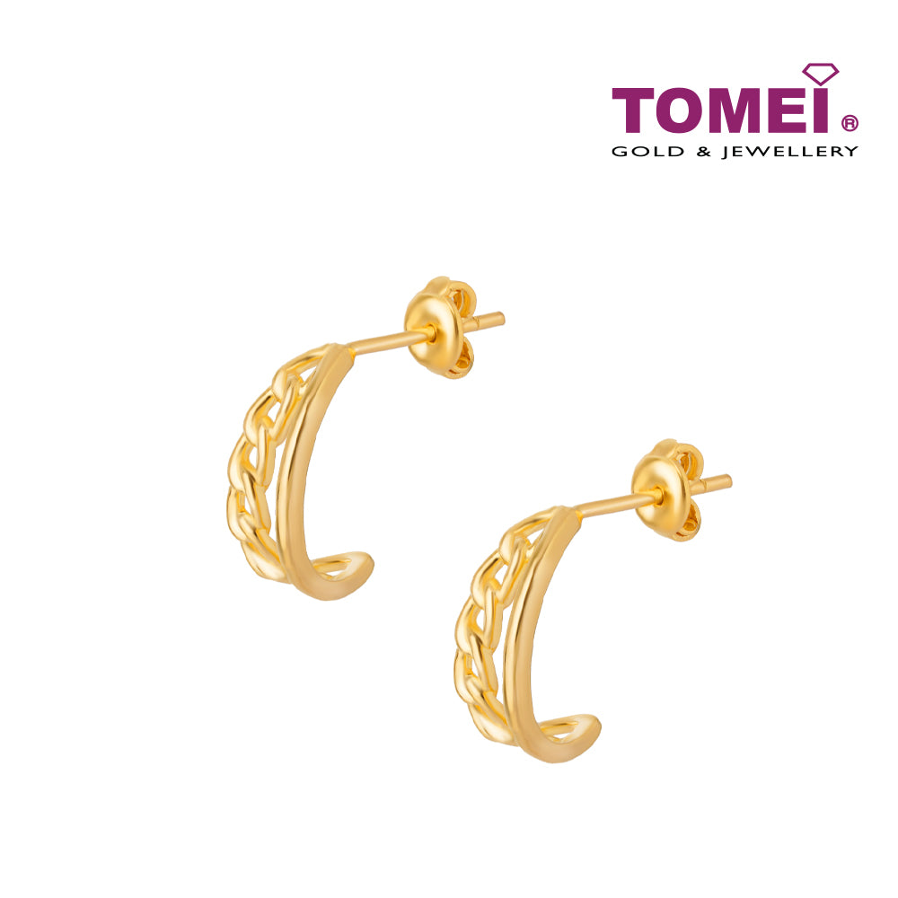TOMEI Dangling Earrings, Yellow Gold 916