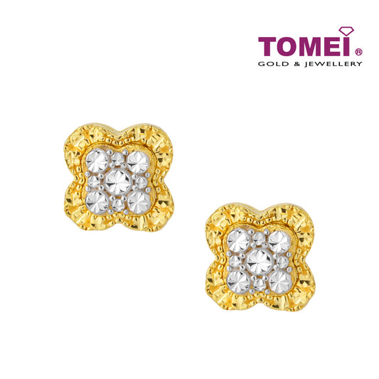 TOMEI Diamond Cut Collection Earrings, Yellow Gold 916 (9Q-YG1260E-2C)  (2.50g)