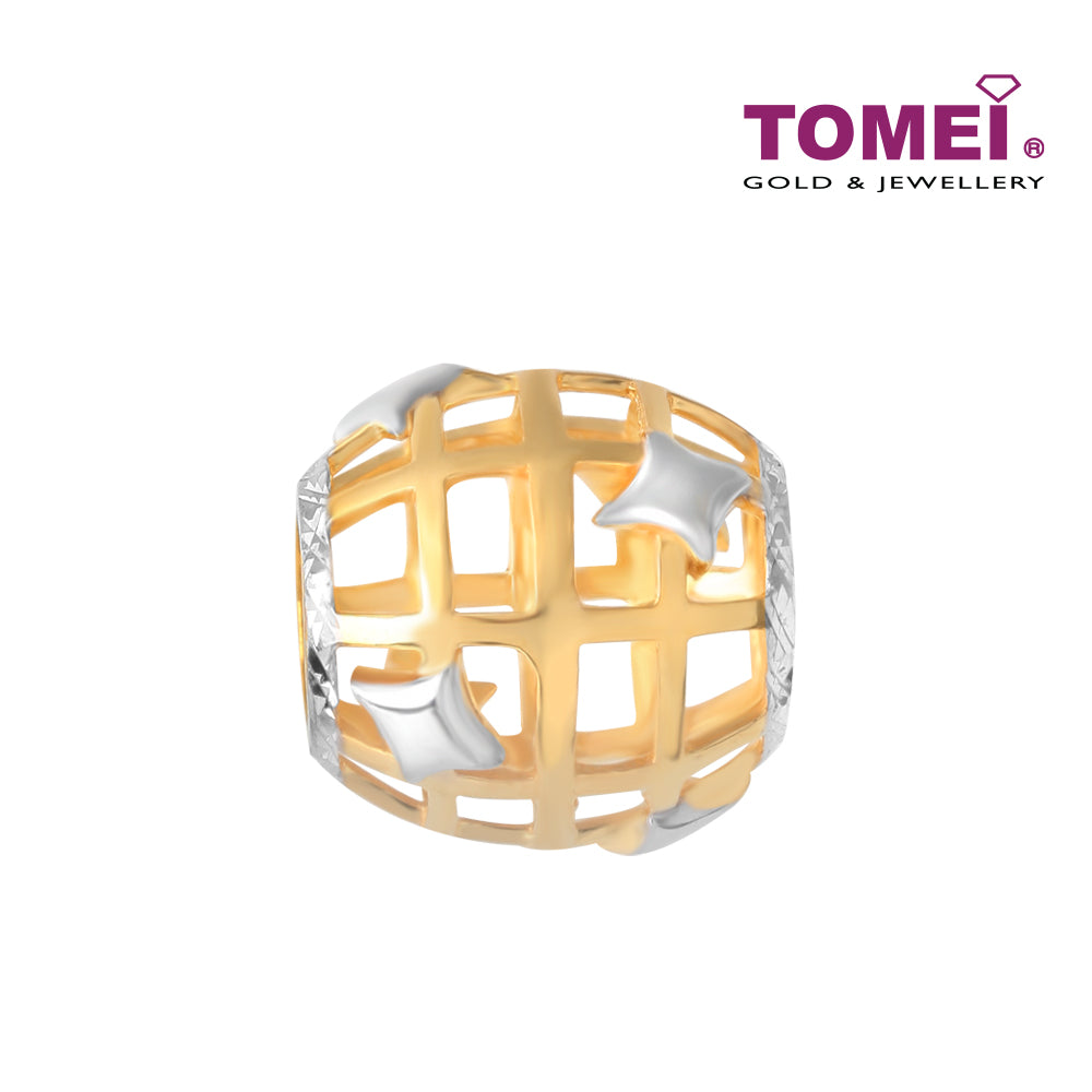 TOMEI Quadrangular Design Charm, Yellow Gold 916