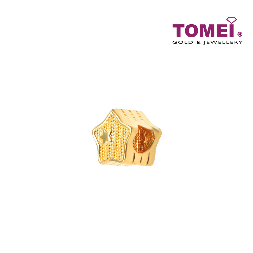 [TOMEI Online Exclusive] Twinkle Twinkle Lucky Star Charm, Yellow Gold 916