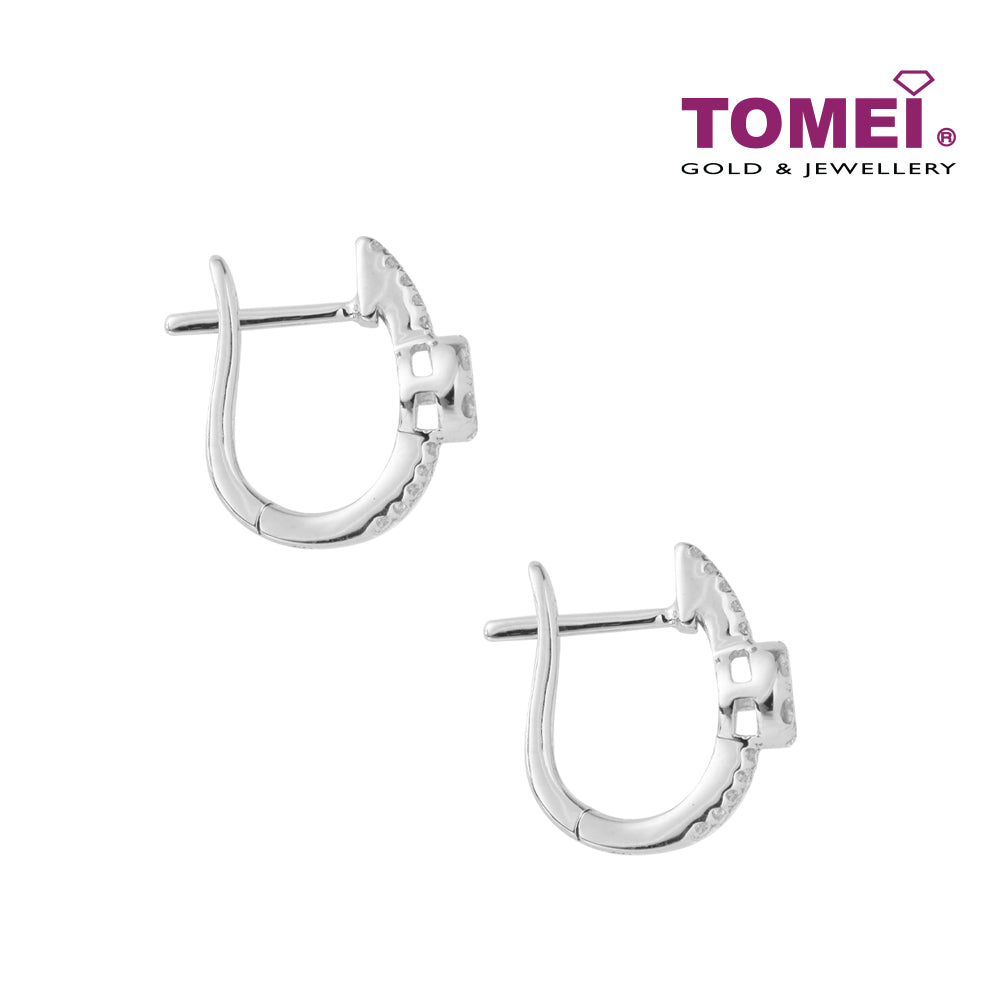TOMEI Clarissa Earrings, White Gold 750 (E1519)