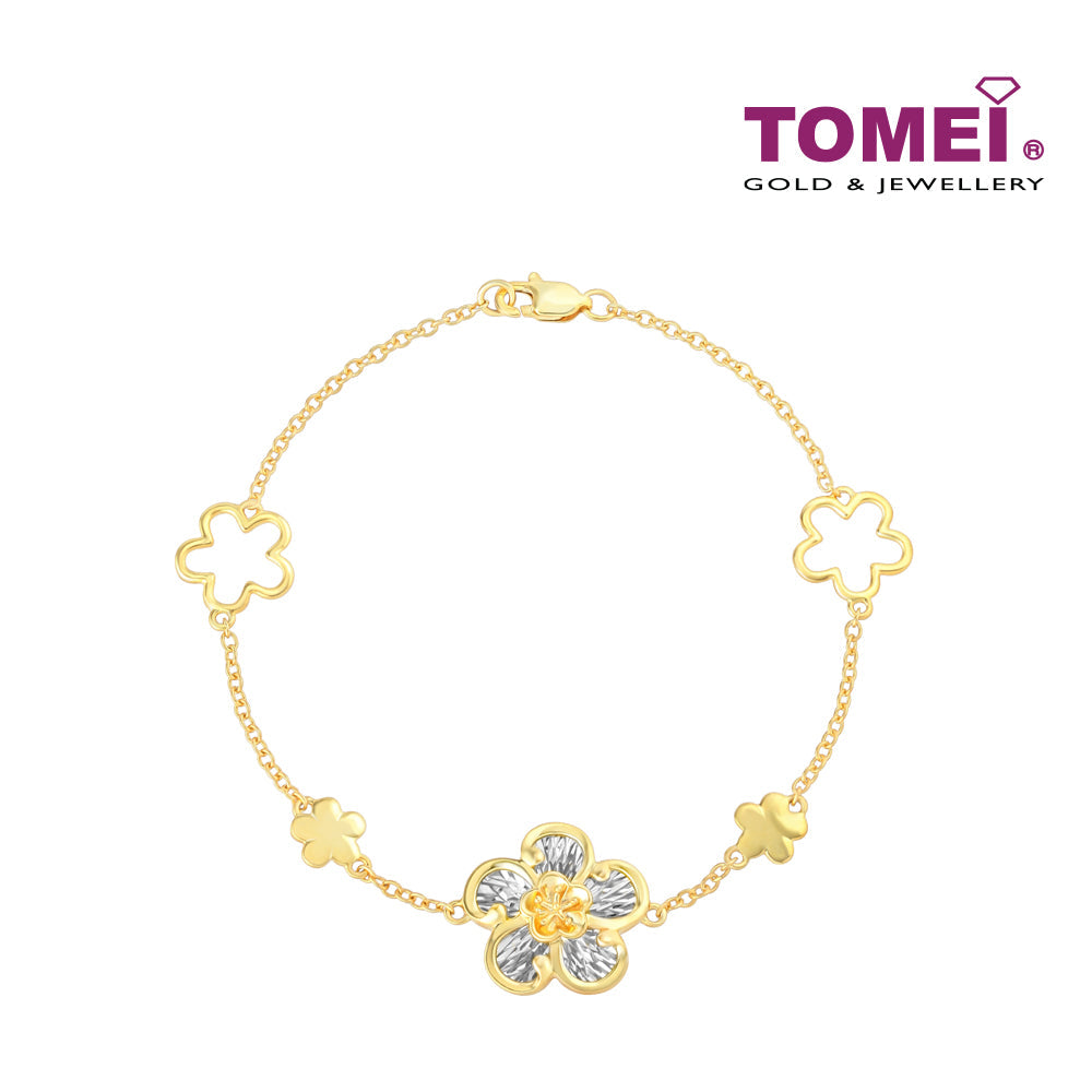 TOMEI Bloom Of Bliss Bracelet, Yellow Gold 916 (9M-YG1342B-1C)
