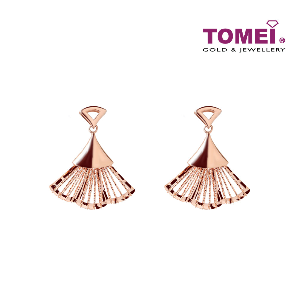 TOMEI Rouge Collection 【小幸运】My Lucky Earrings, Rose Gold 750
