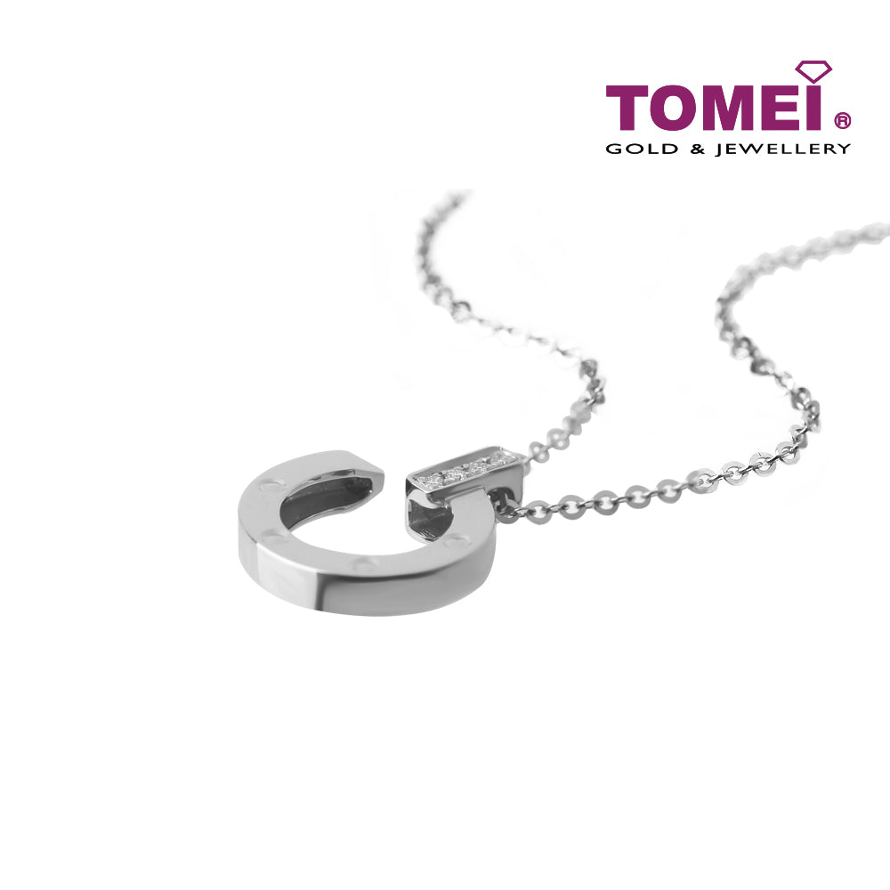 TOMEI Diamond Necklace, White Gold 750