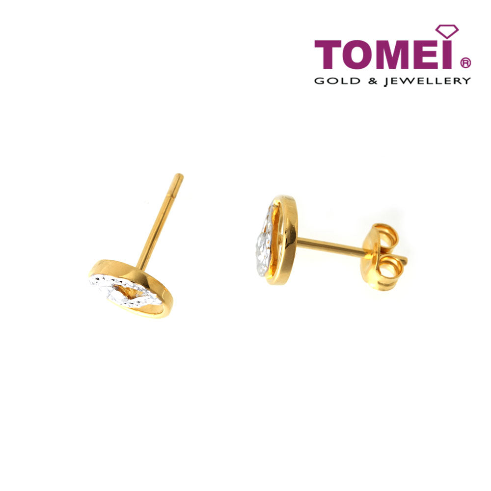 TOMEI Earrings, Yellow Gold 916 (9Q-YG1227E-2C)