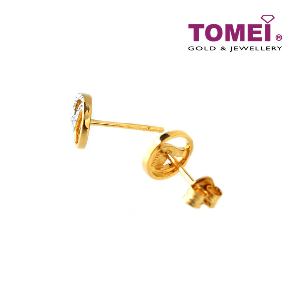 TOMEI Earrings, Yellow Gold 916 (9Q-YG1227E-2C)