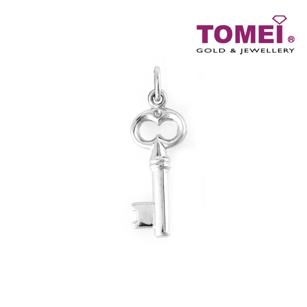 TOMEI   Glacé with Style Key Pendant, White Gold 750