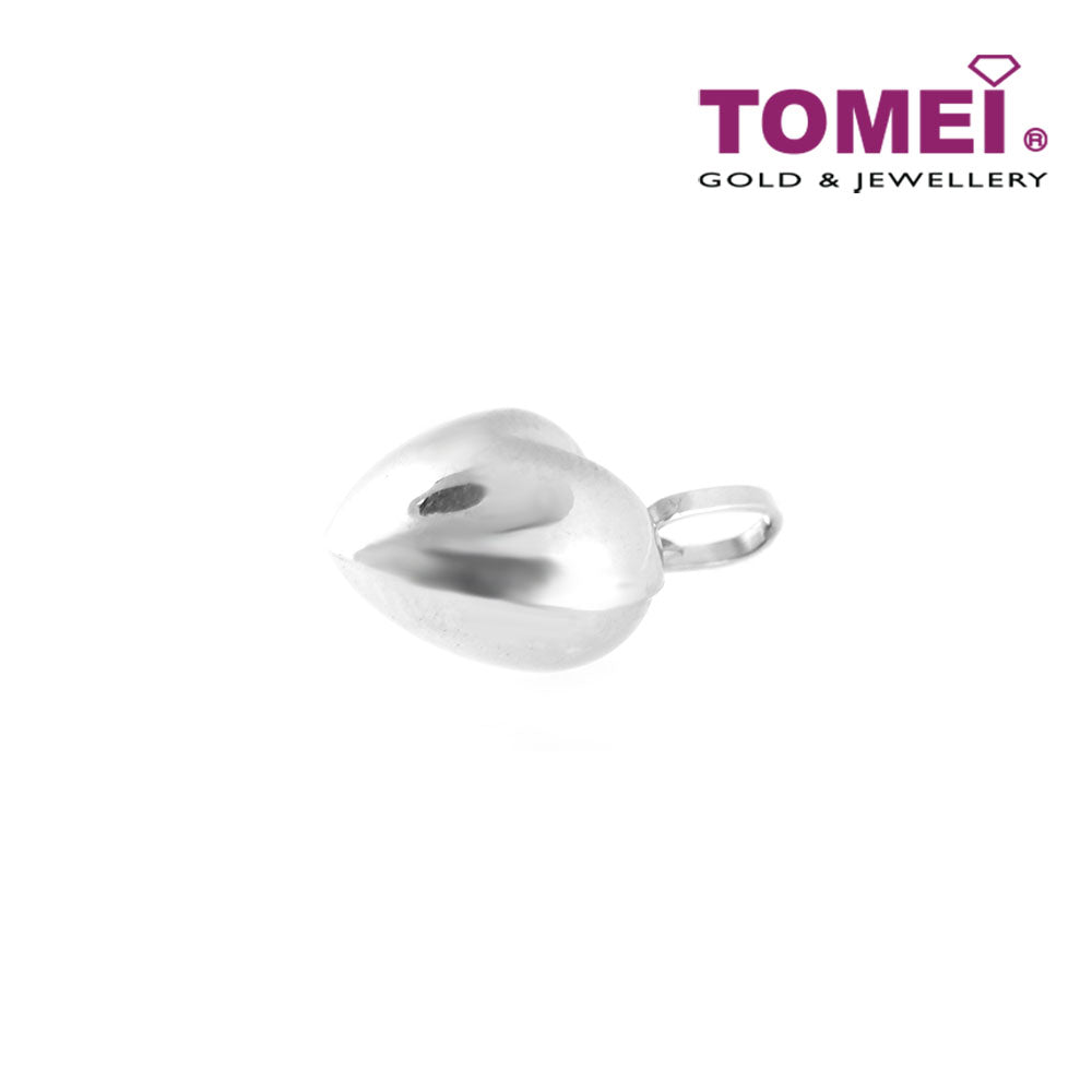 TOMEI Pristine Heart Vibes Pendant, White Gold 750