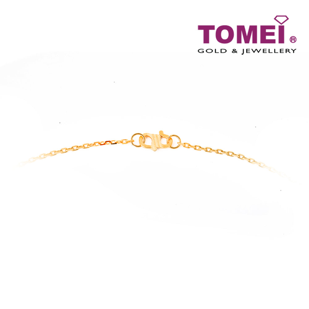 TOMEI Necklace of Subtle Glamour, Yellow Gold 916